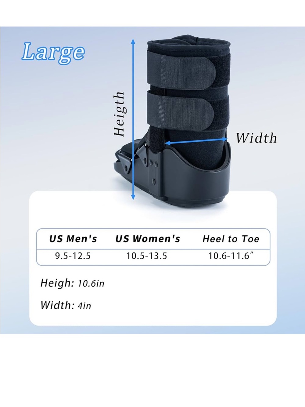 Kefit Walking Boot, Orthopedic Boot For Ankle Sprain Or Foot Injury View 3